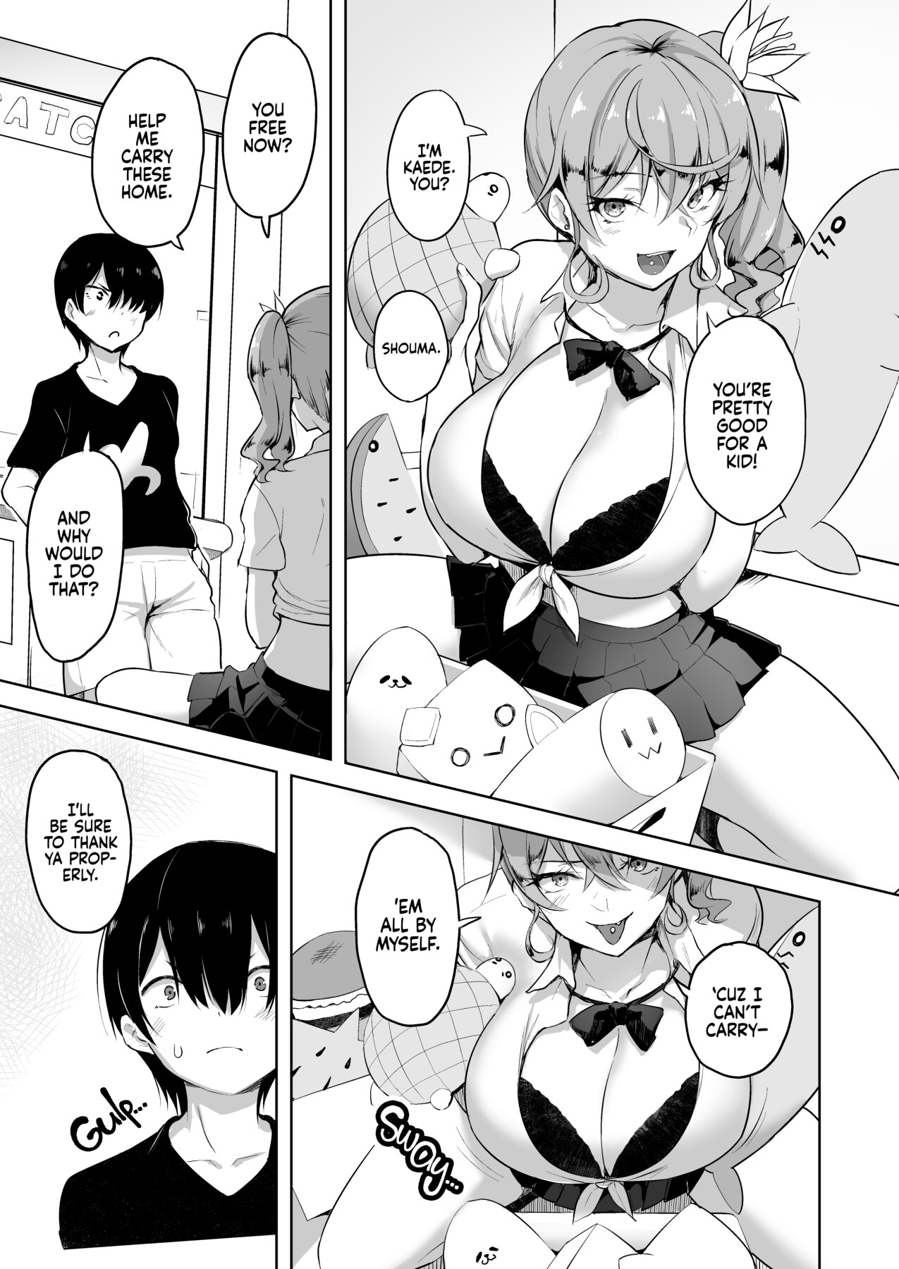 Hentai Manga Comic-I Tried to Help a Cute Gal With a Crane Game, and Now I'm Addicted to Her Titfucks-Read-4